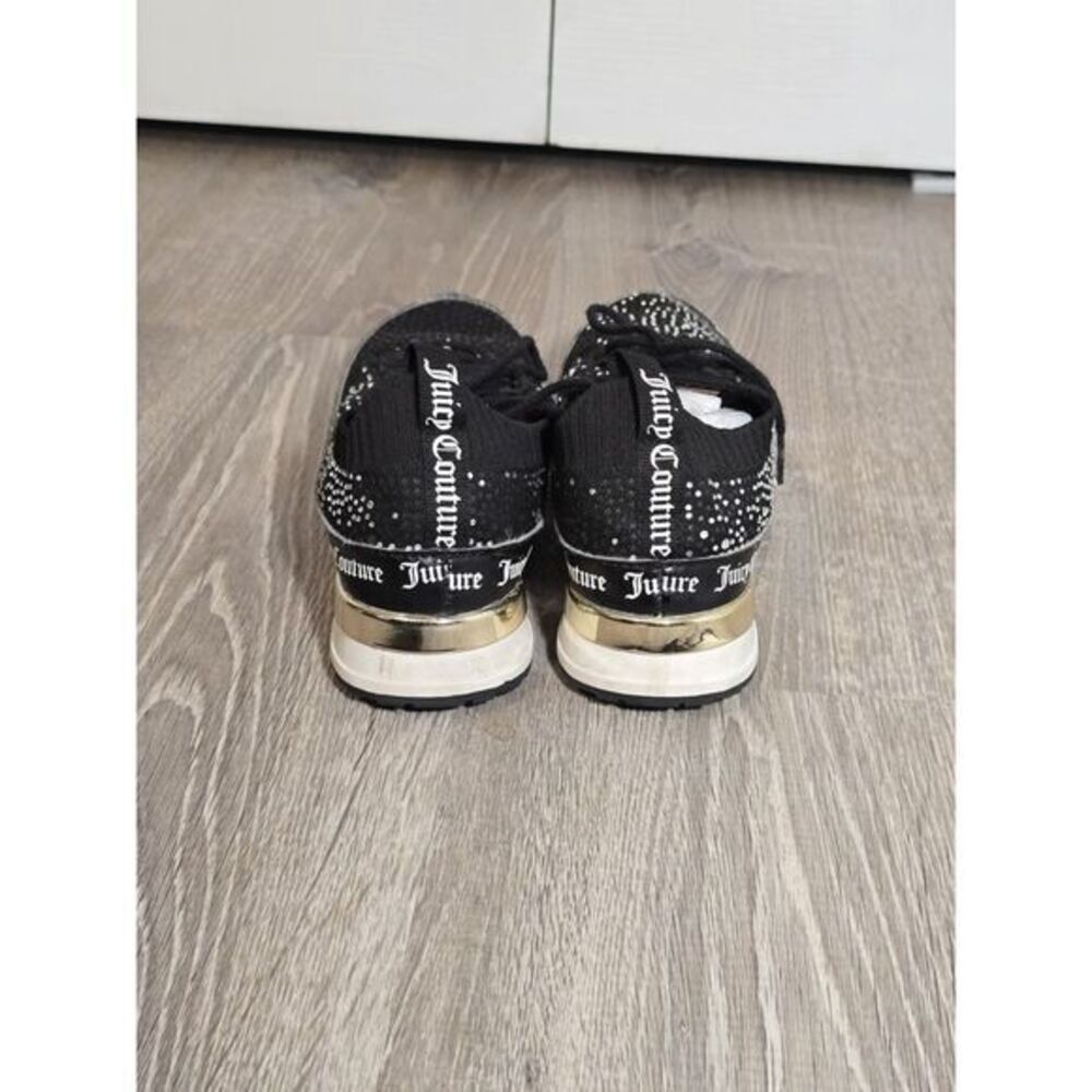 Juicy Couture‎ Bellamy Black Rhinestone Lace-up Sneakers Size 6 - Picture 8 of 13
